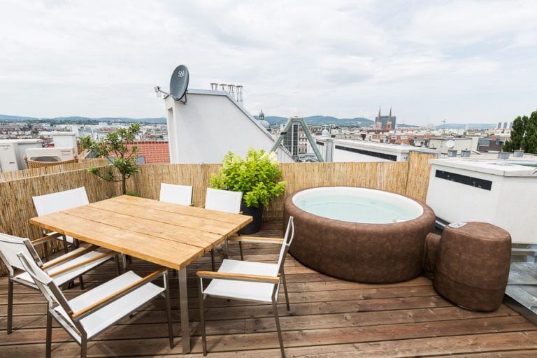 Terrasse Wien Renovierung Winter