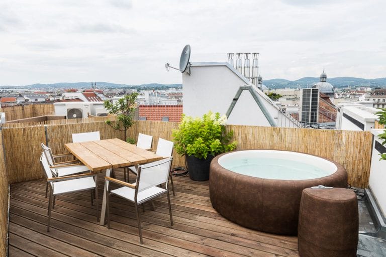 Terrasse Wien Renovierung Winter