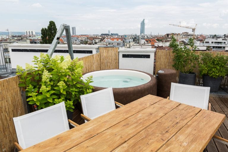 Terrasse Wien Renovierung Winter