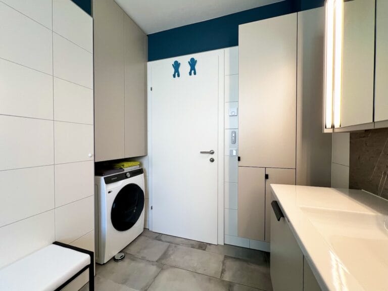 Waschmaschine im Badezimmer